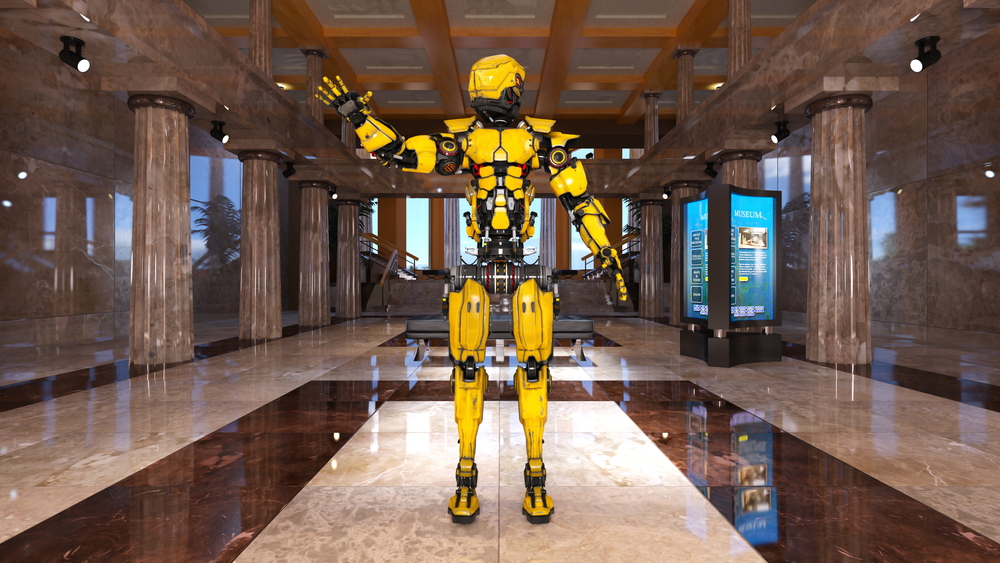 Robot Inside Hotel Future